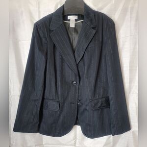 Worthington Women's Black Pinstripe Blazer